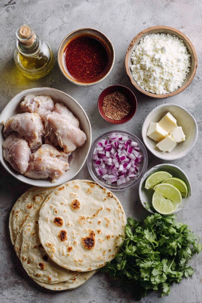 Chipotle Lime Chicken Street Tacos ingredients