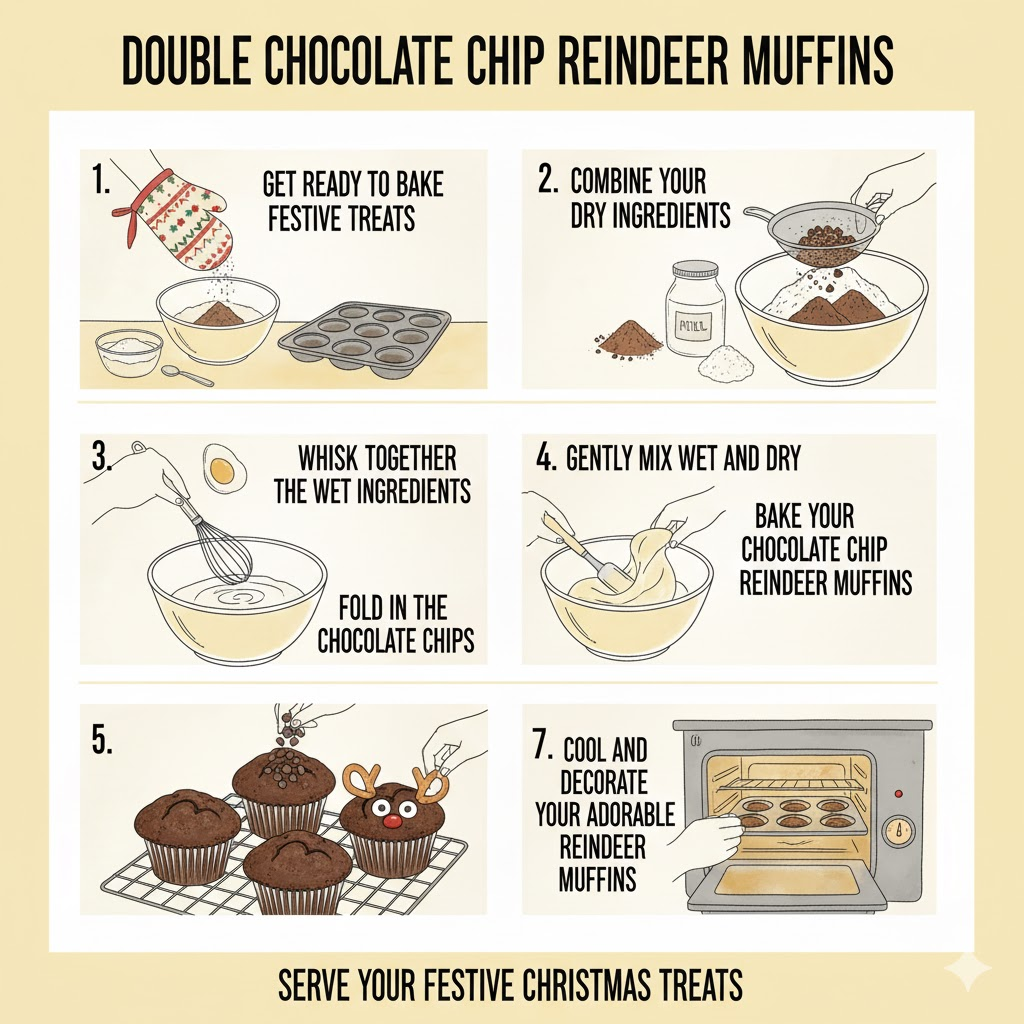 Double Chocolate Chip Reindeer Muffin