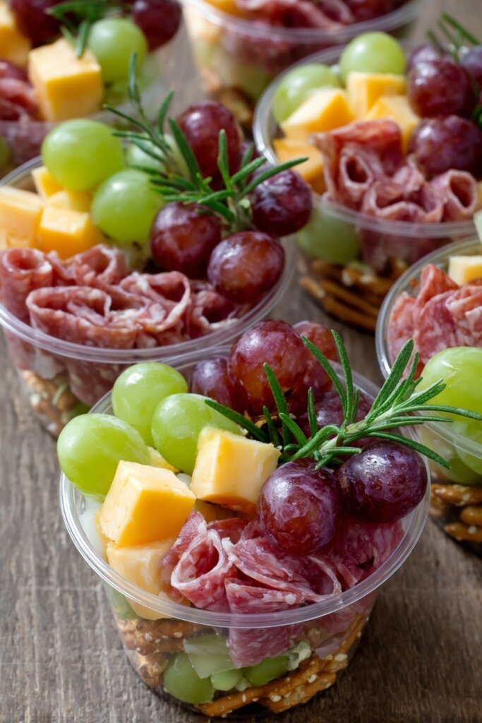 Christmas Charcuterie Cups