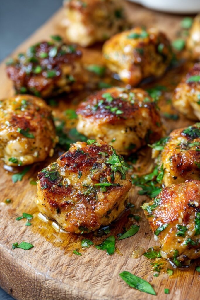 Garlic Butter Chicken Bites with Green Beans
