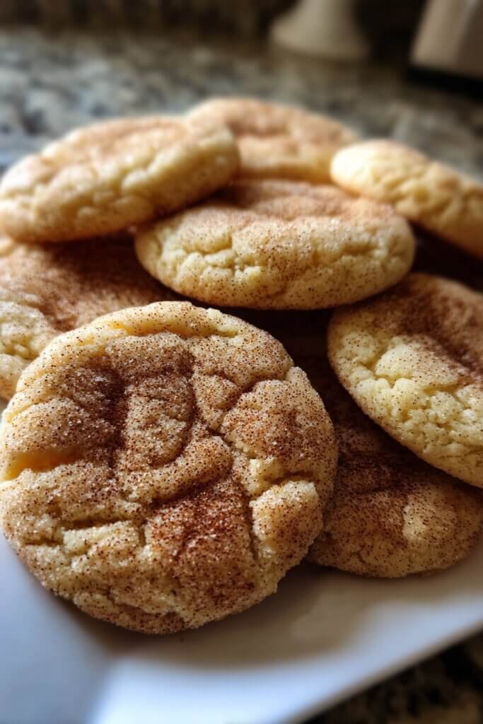 Eggnog Snickerdoodle Thumbprint Cookies