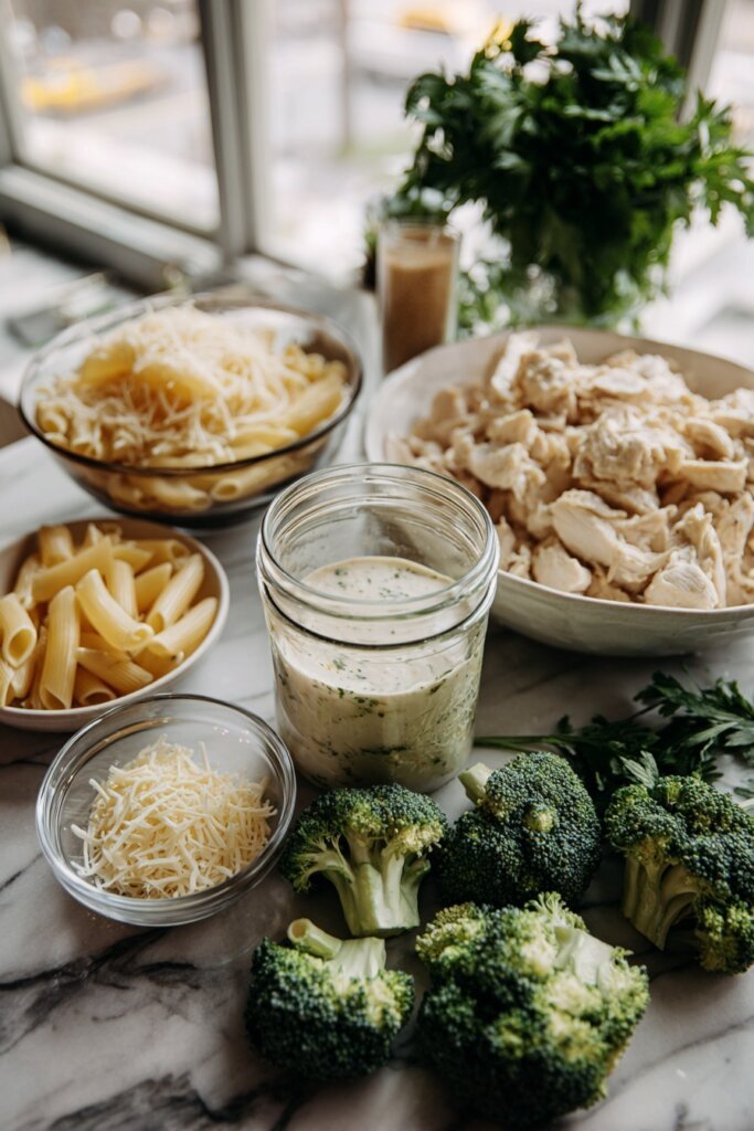 Chicken Alfredo Bake with Broccoli