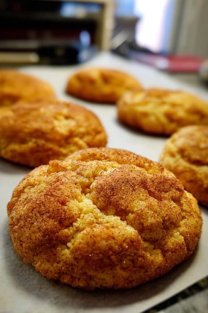 Eggnog Snickerdoodle Thumbprint Cookies
