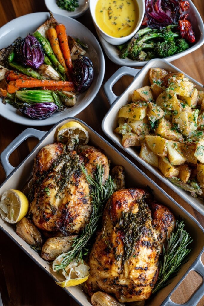 Lemon Herb Roast Chicken and Veggies
