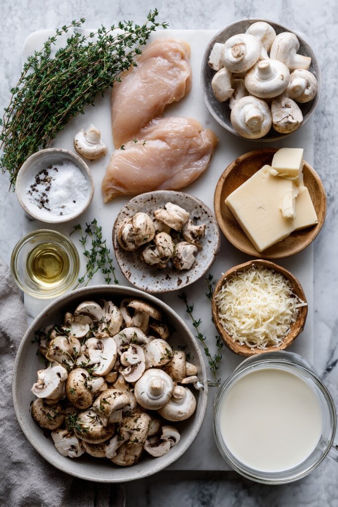 Ingredients You’ll Need for Creamy Mushroom Chicken
