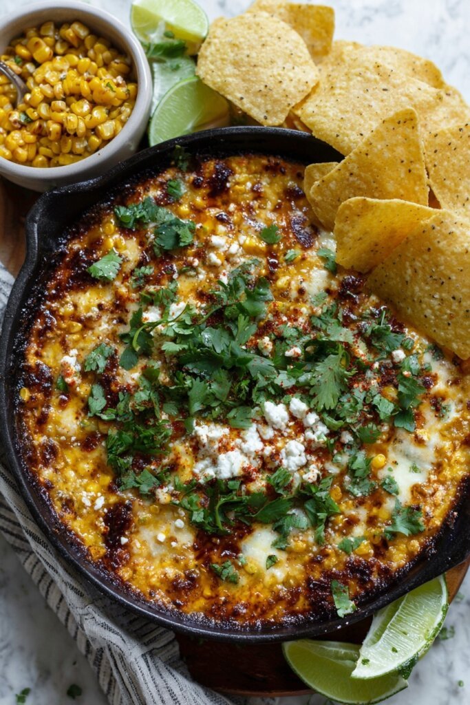 Street Corn Skillet Dip with Chili Lime