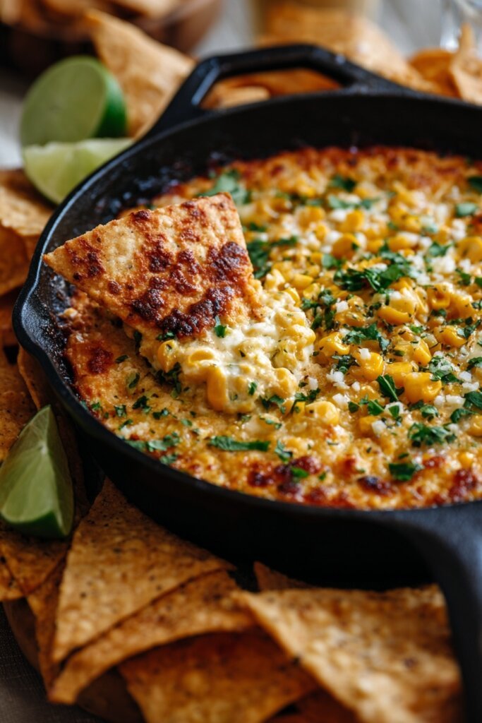 Street Corn Skillet Dip with Chili Lime