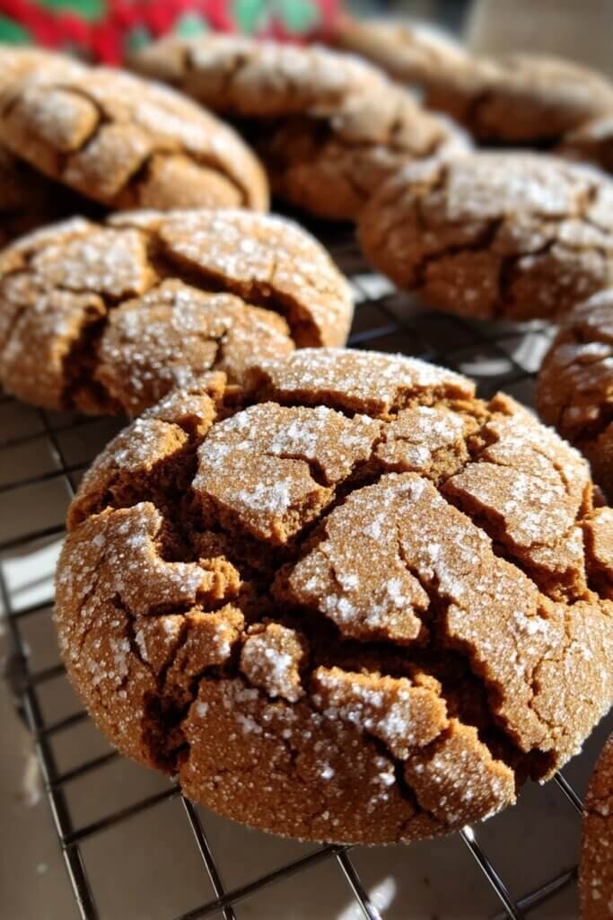 Gingerbread Crinkle Cookies