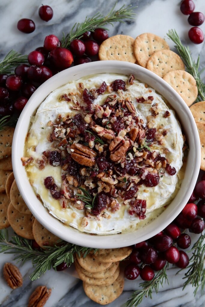 Baked Brie Dip Cranberry Pecans Recipe