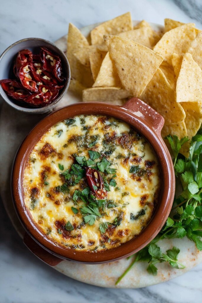 Green Chile Queso Fundido