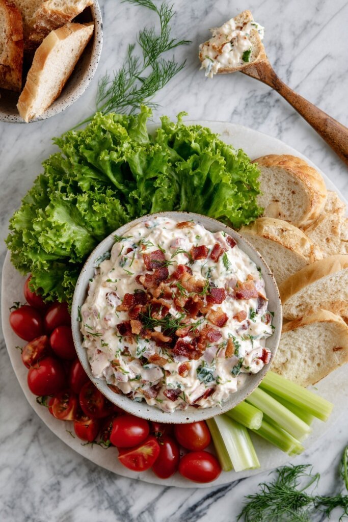 BLT Dip with Bacon, Lettuce & Tomato