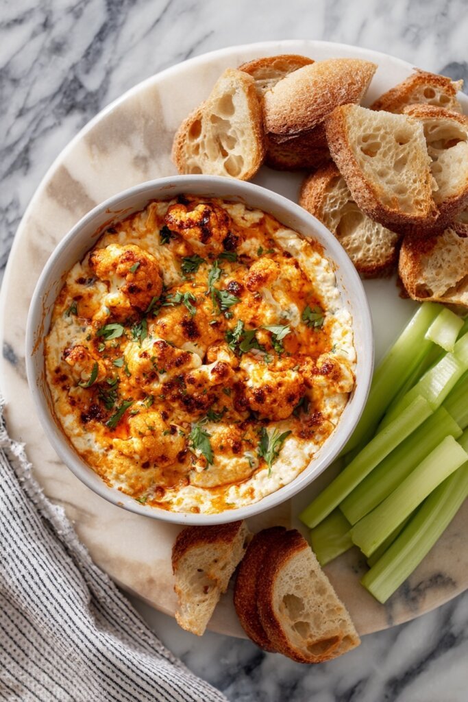 Baked Buffalo Cauliflower Dip
