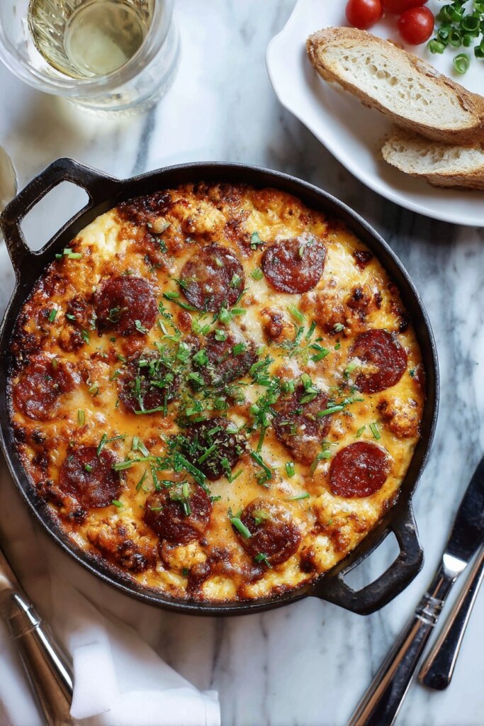 Queso con Chorizo Party Skillet