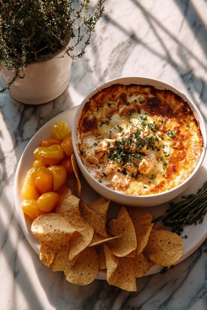 creamy, cheesy BBQ Chicken Dip