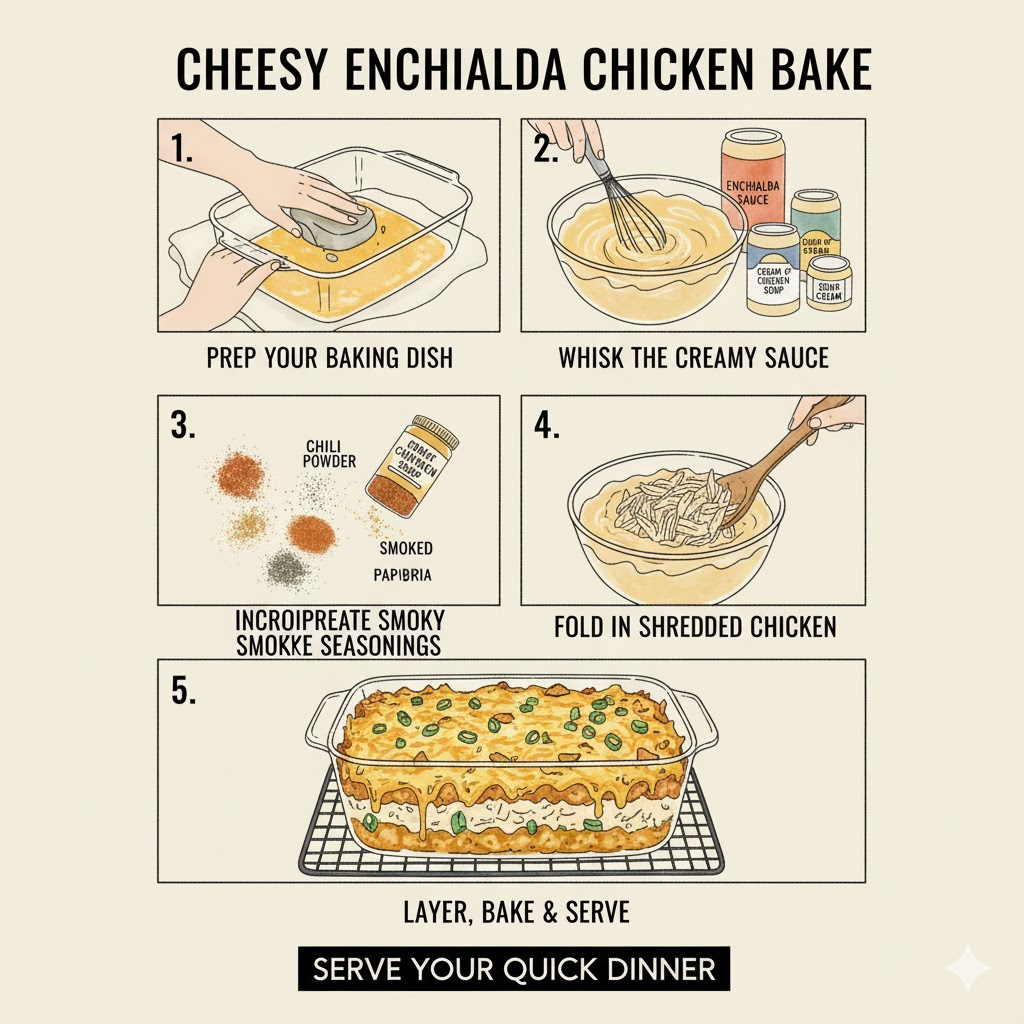 How to Make Cheesy Enchilada Chicken Bake