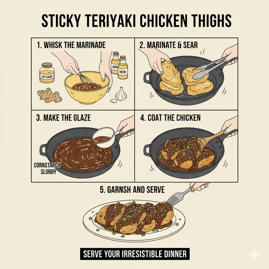 How to Make Sticky Teriyaki Chicken Thighs