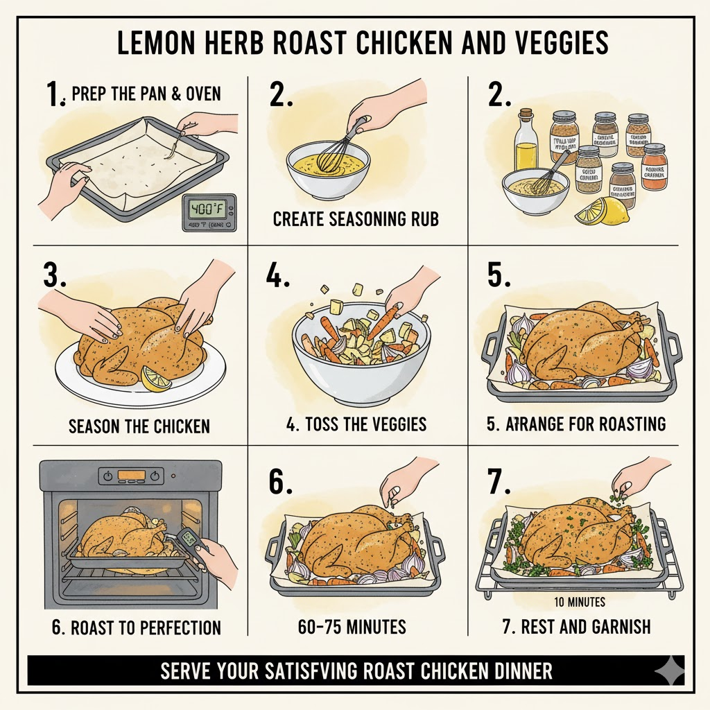 How to Make Lemon Herb Roast Chicken and Veggies (Sheet Pan)