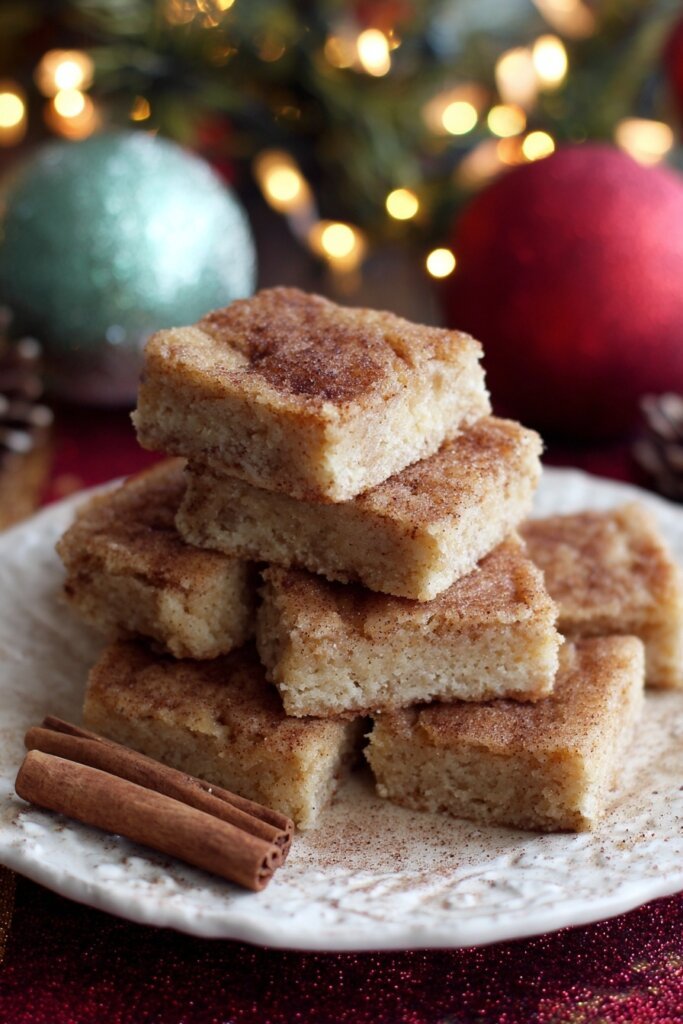 Eggnog Snickerdoodle Bars with Nutmeg Sugar
