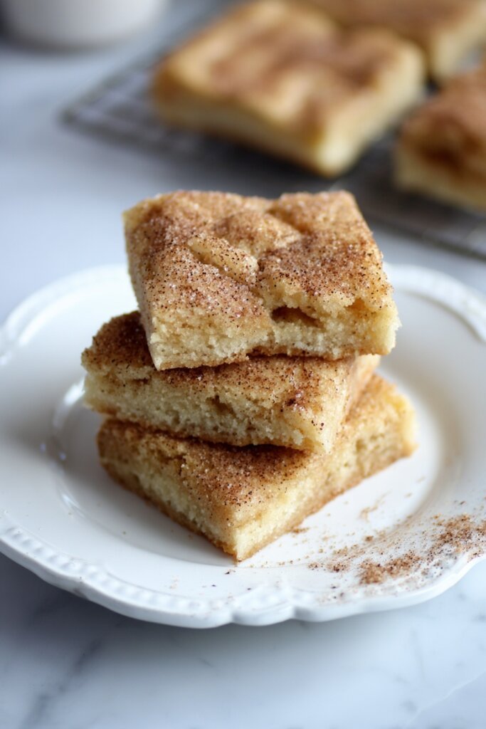Eggnog Snickerdoodle Bars with Nutmeg Sugar