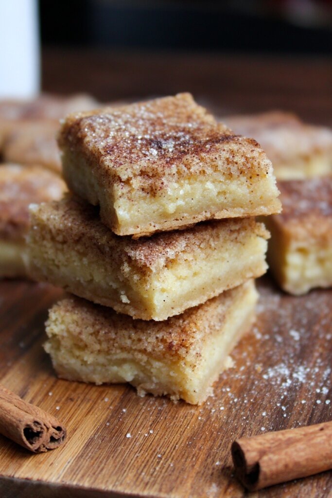 Eggnog Snickerdoodle Bars with Nutmeg Sugar