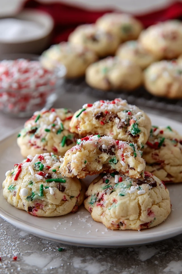 Bitten Cake Batter Christmas Cookies