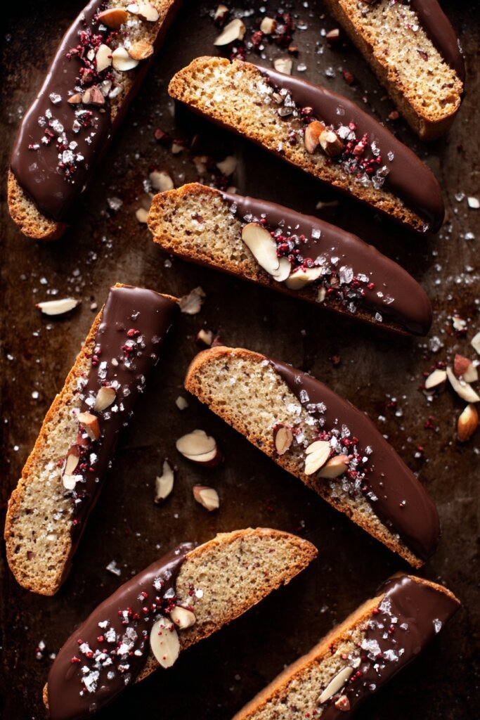 Chocolate-Dipped Almond Biscotti