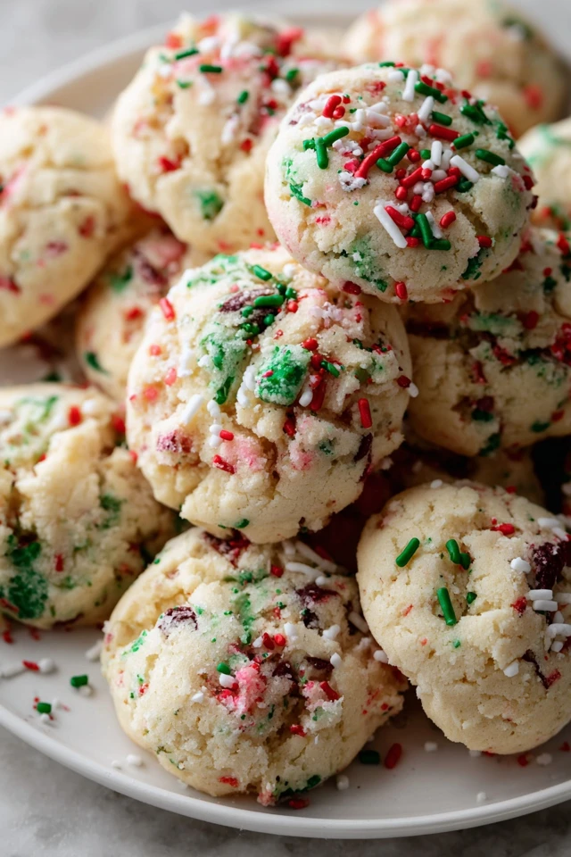 Cake Batter Christmas Cookies