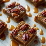Pecan Pie Bars with Salted Caramel Drizzle