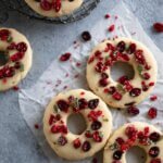 Shortbread Wreath Cookies with Cranberry Bits