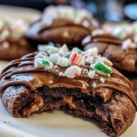 Chocolate Peppermint Thumbprint Cookies