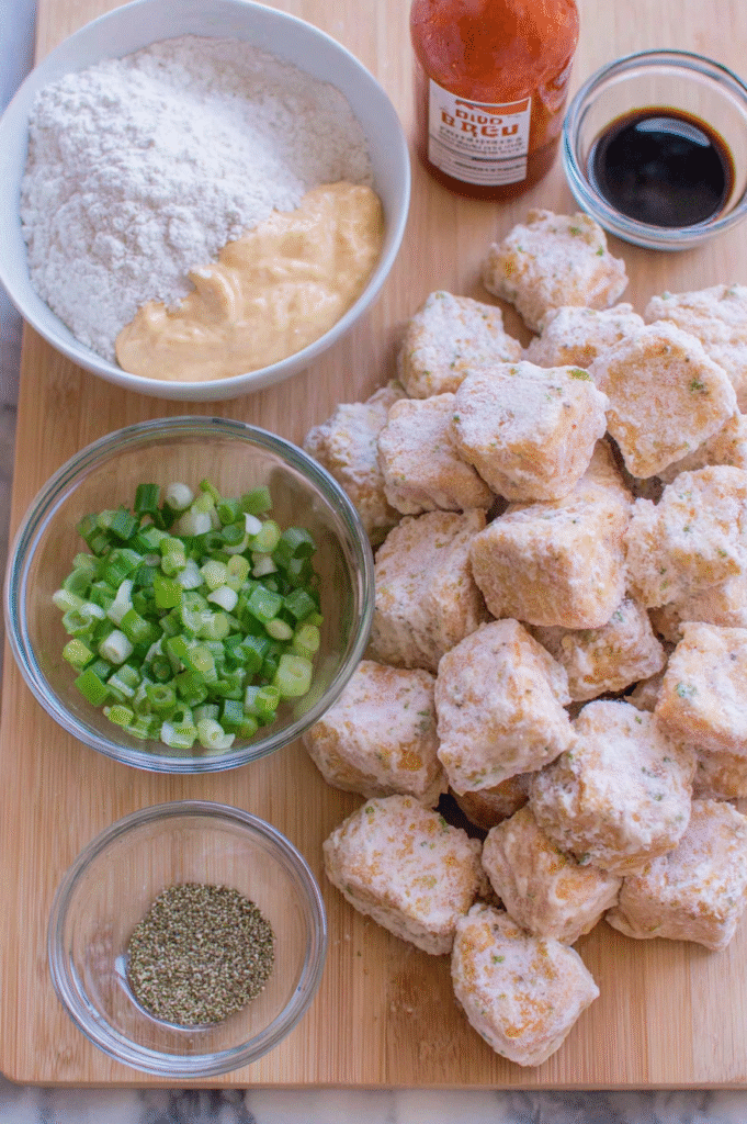 Crispy Bang Bang Salmon Bites ingredients