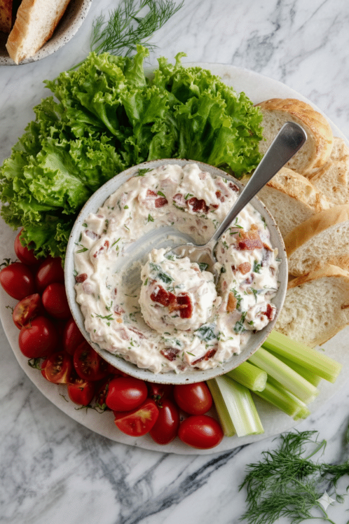 BLT Dip with Bacon, Lettuce & Tomato