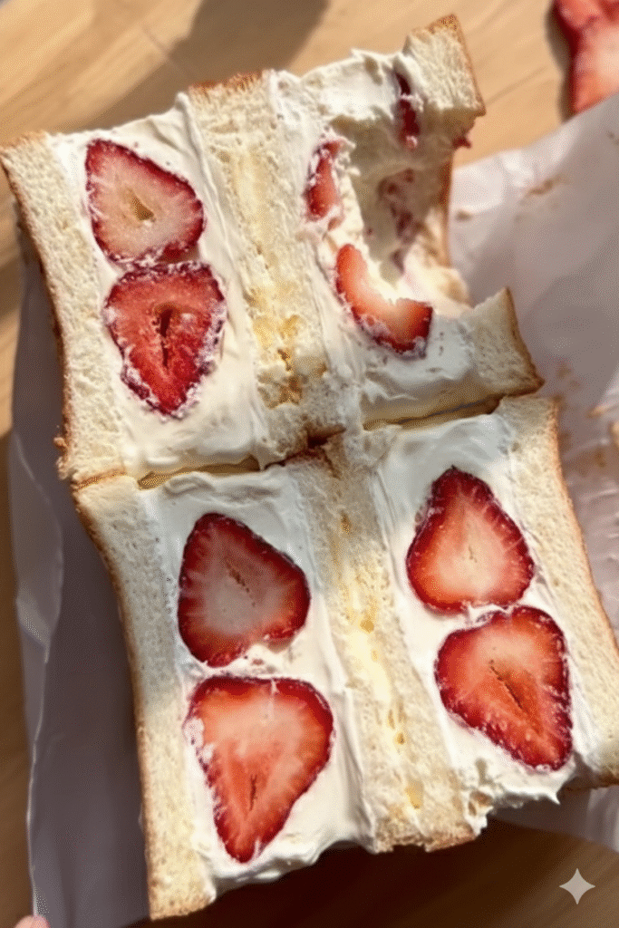 viral Japanese cream sandwiches in Tokyo
