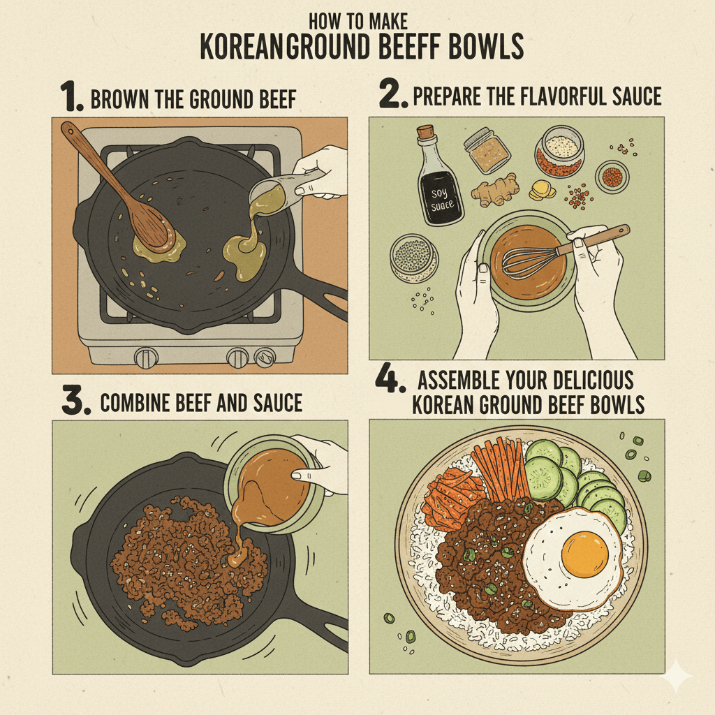 How to Make Korean Ground Beef Bowls