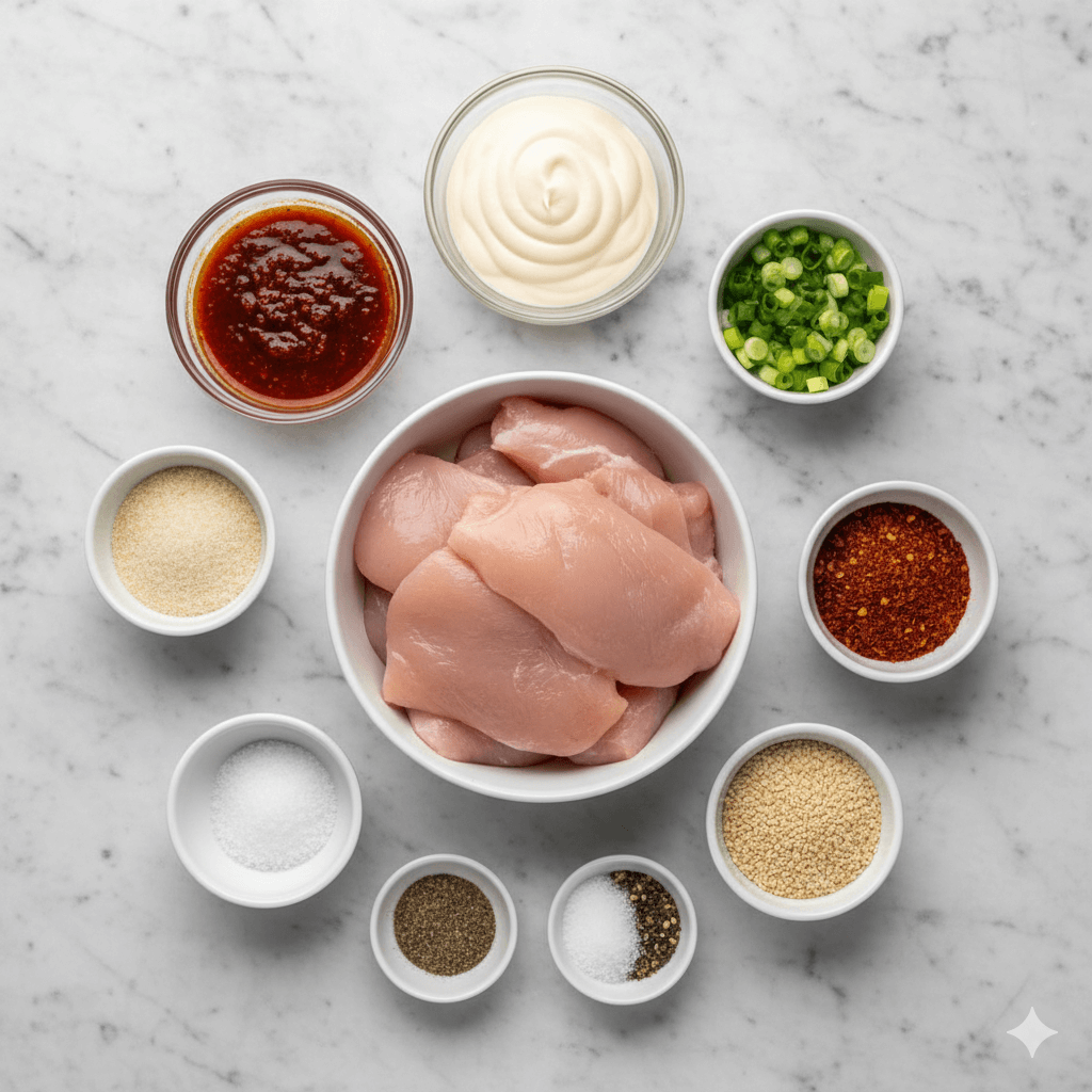 Ingredients You’ll Need for this Easy Bang Bang Chicken