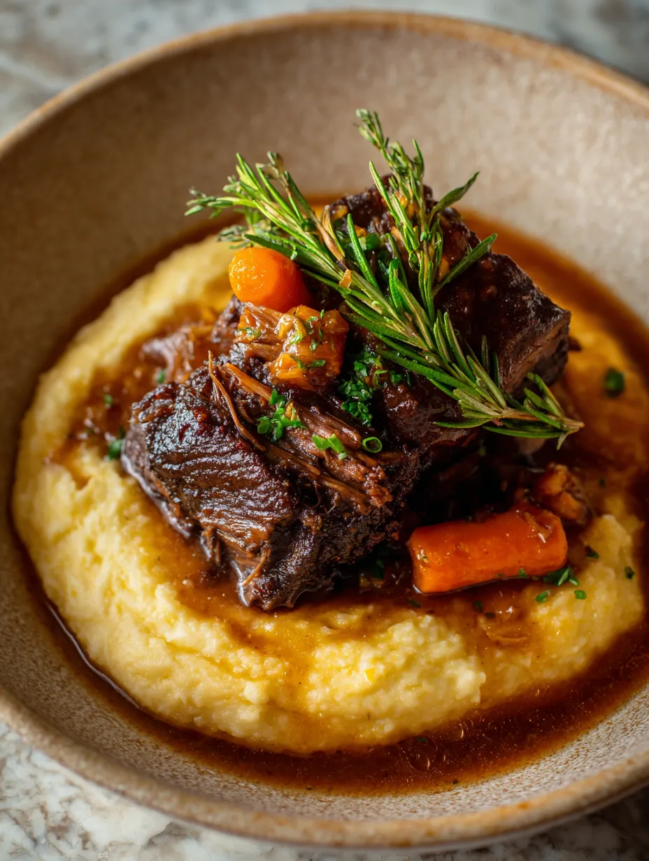 Braised Short Ribs with Garlic Mash