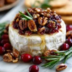 Brie cheese and cranberry Christmas wreath