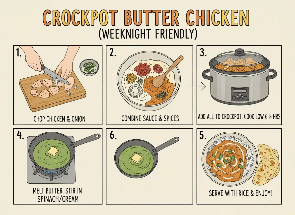 Crockpot Butter Chicken (Weeknight Friendly)