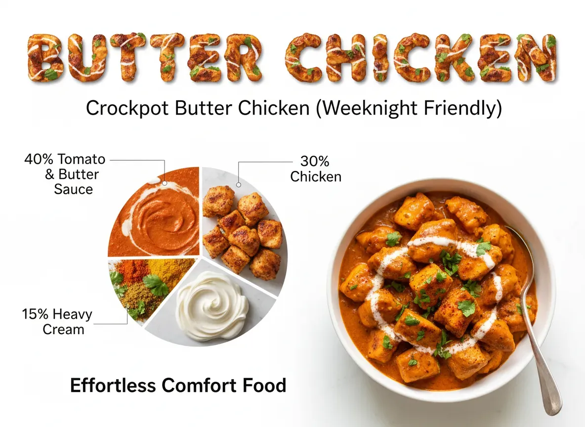 Crockpot Butter Chicken (Weeknight Friendly)