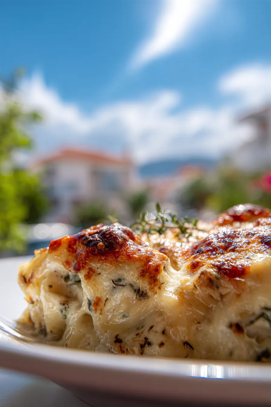 Cheesy Baked Tortellini with Spinach
