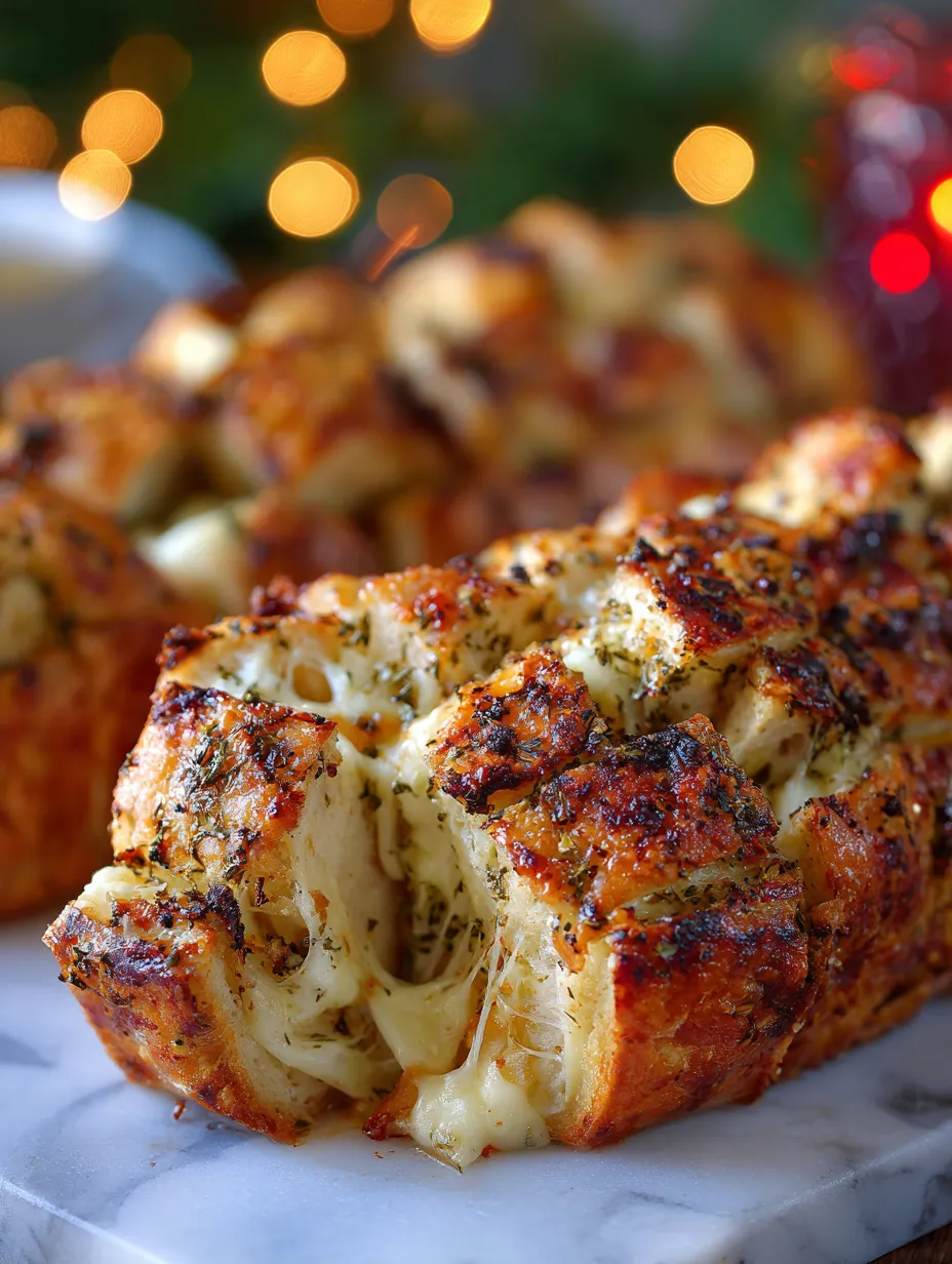 Cheesy Pull Apart Christmas Bread