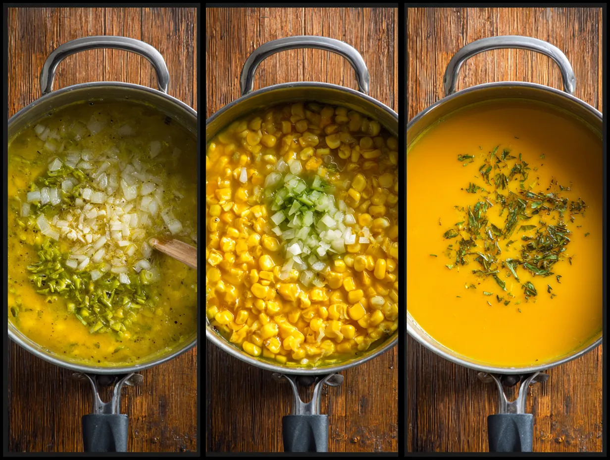 Creamy Poblano Corn Soup