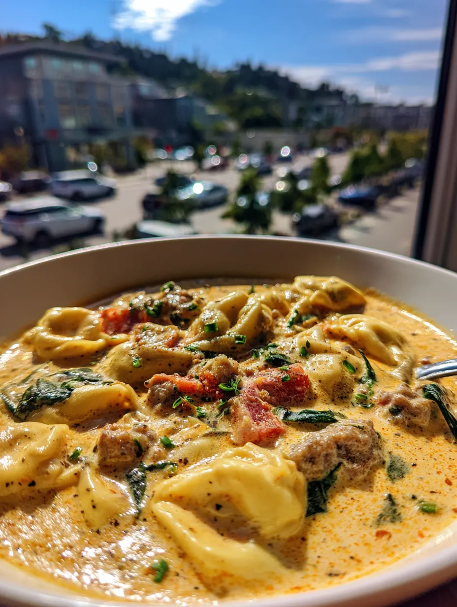 Creamy Tortellini Sausage Soup