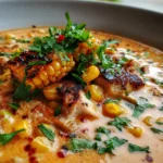 Creamy Tortilla Soup with Charred Corn