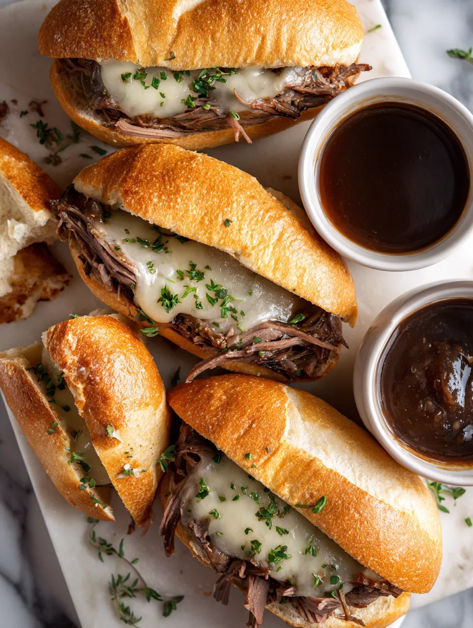 Crock Pot French Dip Sandwiches