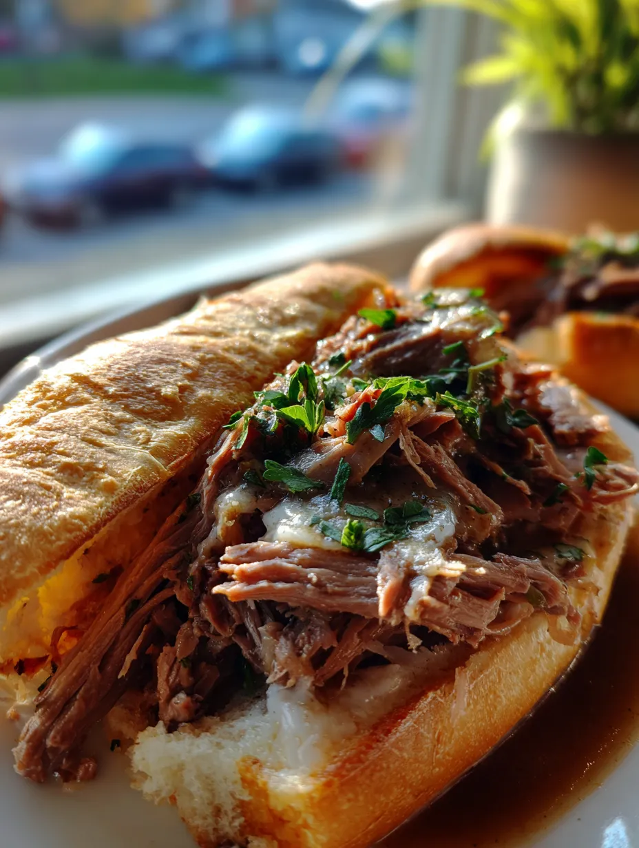 Slow Cooker French Dip Sandwiches with Au Jus