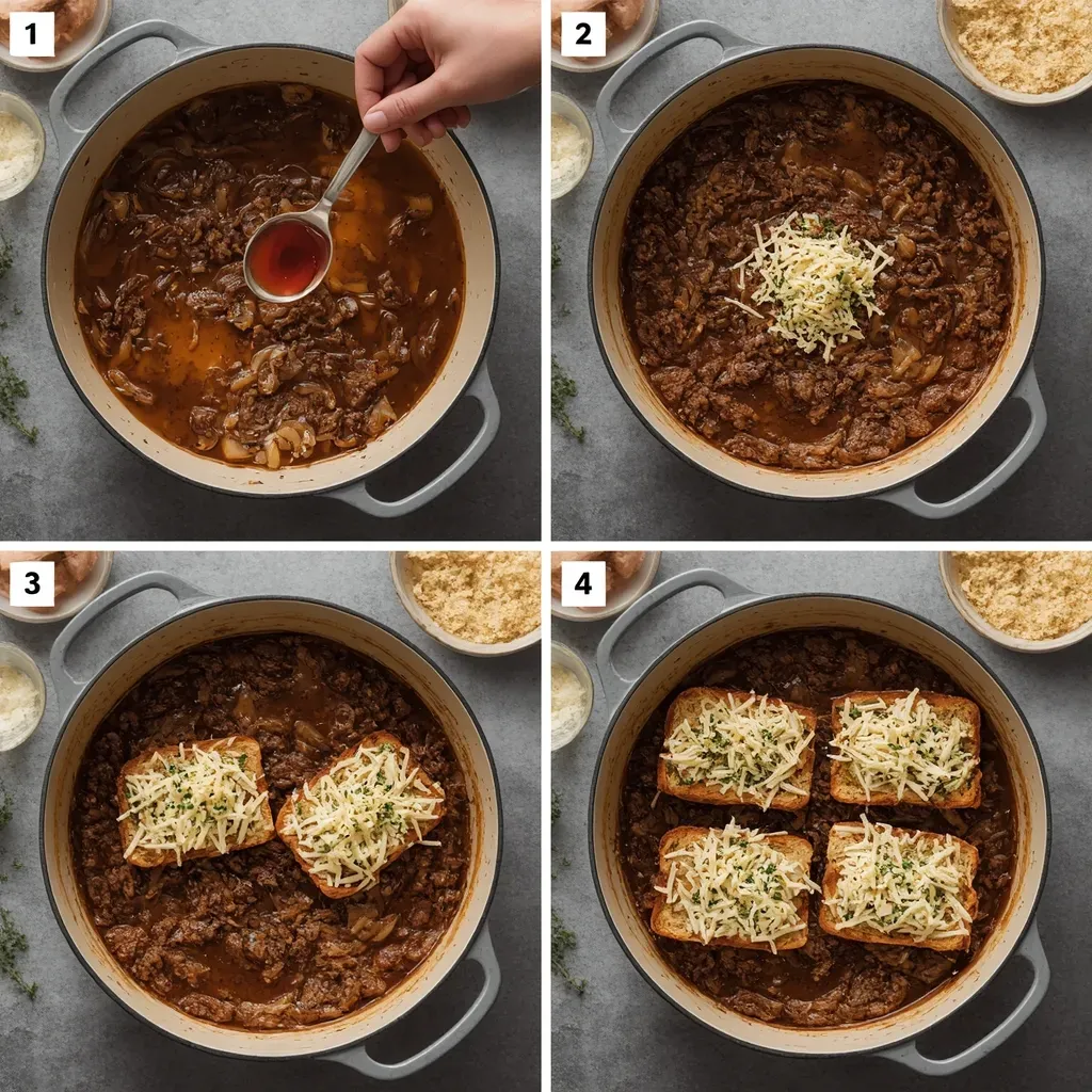 French Onion Soup with Gruyere Toasts