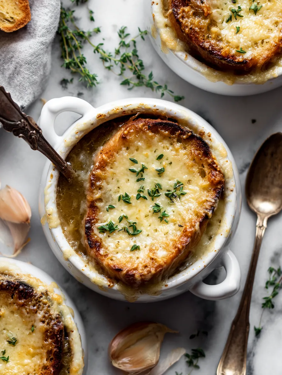 French Onion Soup with Gruyere Toasts