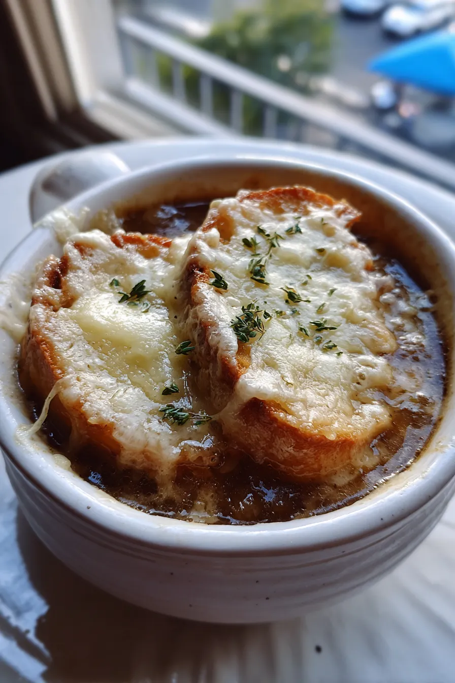 French Onion Soup with Gruyere Toasts