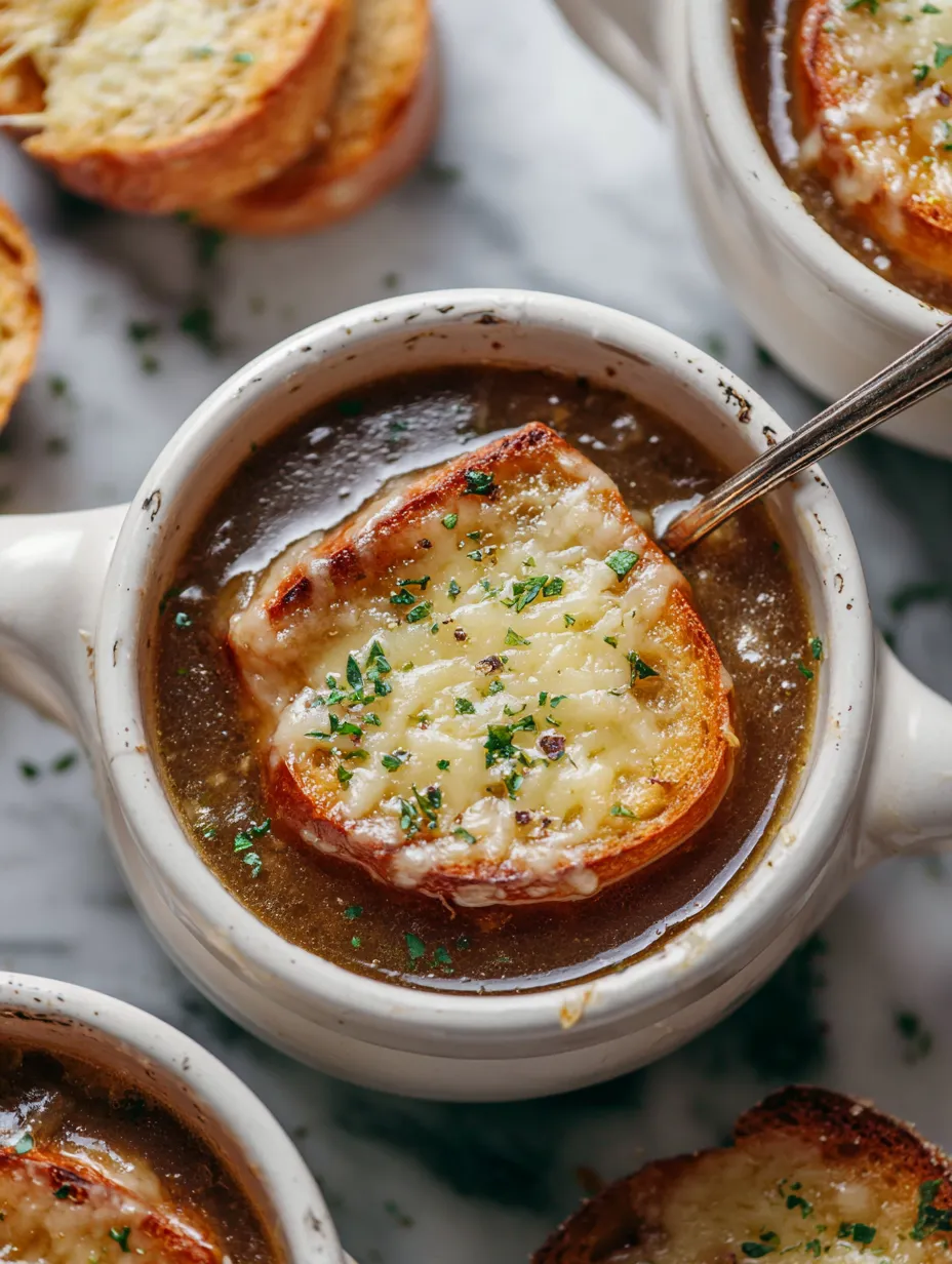 French Onion Soup with Gruyere Toasts